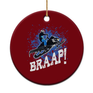 Snowmobile Braaap Ceramic Ornament Snowcross Snow Sled Extreme Outdoor Winter Sports TS11 1pc Red Print Your Wear