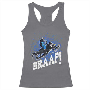 Snowmobile Braaap Racerback Tank Top Snowcross Snow Sled Extreme Outdoor Winter Sports TS11 Charcoal Print Your Wear
