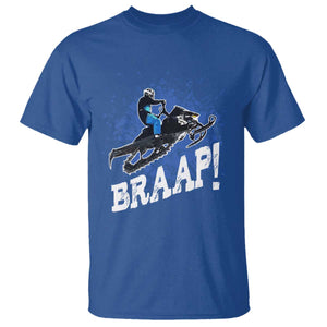 Snowmobile Braaap T Shirt Snowcross Snow Sled Extreme Outdoor Winter Sports TS11 Royal Blue Print Your Wear