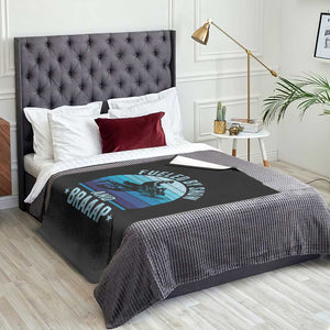 Funny Snowmobile Throw Blanket Fueled By Snow And Braaap Winter Sports TS11 Print Your Wear