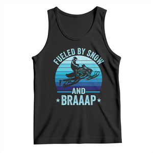 Funny Snowmobile Tank Top Fueled By Snow And Braaap Winter Sports TS11 Black Print Your Wear
