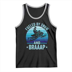 Funny Snowmobile Tank Top Fueled By Snow And Braaap Winter Sports TS11 Black Athletic Heather Print Your Wear