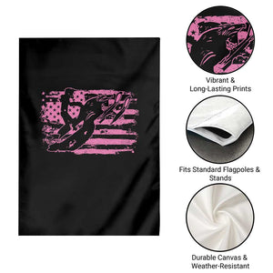 Snowmobile Snowcross Girls Pink American Flag Garden Flag TS11 Print Your Wear