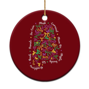 Funny Mardi Gras Alabama Map Coquette Bow Ceramic Ornament Moon Pie Carnival Joe Cain Beads TS11 1pc Red Print Your Wear