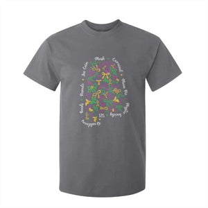 Funny Mardi Gras Alabama Map Coquette Bow T Shirt For Kid Moon Pie Carnival Joe Cain Beads TS11 Charcoal Print Your Wear