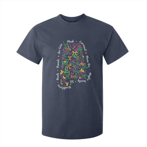 Funny Mardi Gras Alabama Map Coquette Bow T Shirt For Kid Moon Pie Carnival Joe Cain Beads TS11 Navy Print Your Wear