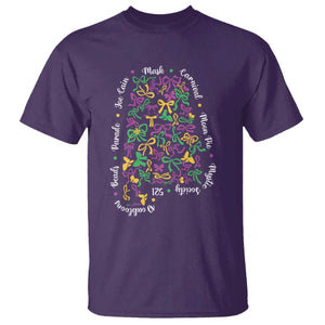 Funny Mardi Gras Alabama Map Coquette Bow T Shirt Moon Pie Carnival Joe Cain Beads TS11 Purple Print Your Wear