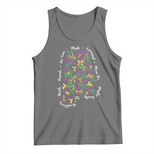 Funny Mardi Gras Alabama Map Coquette Bow Tank Top Moon Pie Carnival Joe Cain Beads TS11 Black Heather Print Your Wear