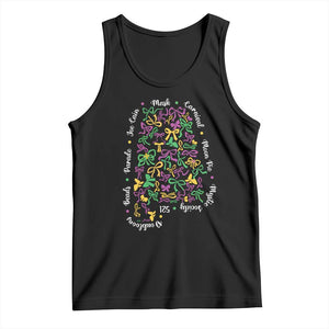 Funny Mardi Gras Alabama Map Coquette Bow Tank Top Moon Pie Carnival Joe Cain Beads TS11 Black Print Your Wear