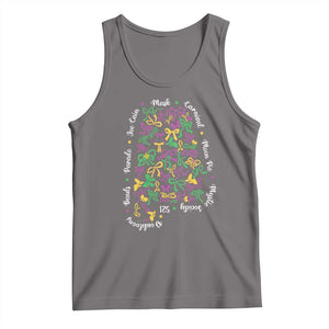 Funny Mardi Gras Alabama Map Coquette Bow Tank Top Moon Pie Carnival Joe Cain Beads TS11 Deep Heather Print Your Wear
