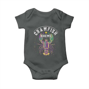 Funny Cajun Crawfish Boil Mardi Gras Baby Onesie Crawfish Krewe TS11 Dark Heather Print Your Wear