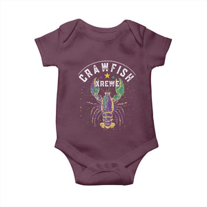 Funny Cajun Crawfish Boil Mardi Gras Baby Onesie Crawfish Krewe TS11 Maroon Print Your Wear