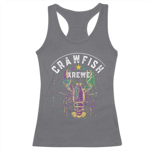 Funny Cajun Crawfish Boil Mardi Gras Racerback Tank Top Crawfish Krewe TS11 Charcoal Print Your Wear