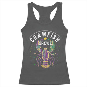 Funny Cajun Crawfish Boil Mardi Gras Racerback Tank Top Crawfish Krewe TS11 Dark Heather Print Your Wear