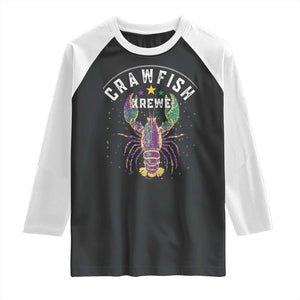 Funny Cajun Crawfish Boil Mardi Gras Raglan Shirt Crawfish Krewe TS11 Black White Print Your Wear
