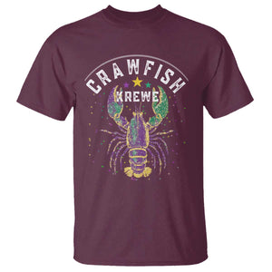 Funny Cajun Crawfish Boil Mardi Gras T Shirt Crawfish Krewe TS11 Maroon Print Your Wear