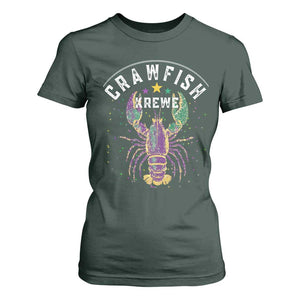 Funny Cajun Crawfish Boil Mardi Gras T Shirt For Women Crawfish Krewe TS11 Dark Forest Green Print Your Wear