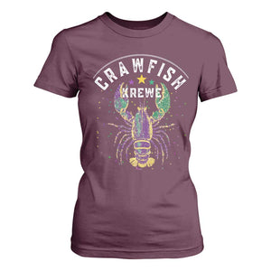 Funny Cajun Crawfish Boil Mardi Gras T Shirt For Women Crawfish Krewe TS11 Maroon Print Your Wear