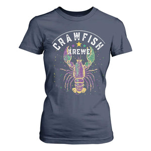 Funny Cajun Crawfish Boil Mardi Gras T Shirt For Women Crawfish Krewe TS11 Navy Print Your Wear