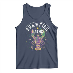 Funny Cajun Crawfish Boil Mardi Gras Tank Top Crawfish Krewe TS11 Navy Print Your Wear