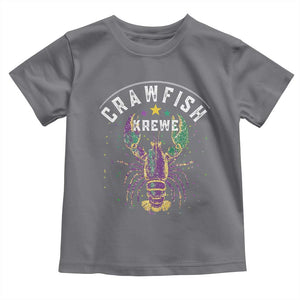 Funny Cajun Crawfish Boil Mardi Gras Toddler T Shirt Crawfish Krewe TS11 Charcoal Print Your Wear