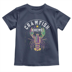 Funny Cajun Crawfish Boil Mardi Gras Toddler T Shirt Crawfish Krewe TS11 Navy Print Your Wear