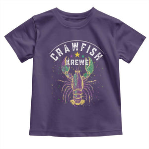 Funny Cajun Crawfish Boil Mardi Gras Toddler T Shirt Crawfish Krewe TS11 Purple Print Your Wear