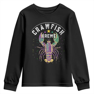 Funny Cajun Crawfish Boil Mardi Gras Youth Sweatshirt Crawfish Krewe TS11 Black Print Your Wear