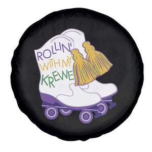 Funny Mardi Gras Spare Tire Cover Rollin' With My Krewe Marching Boots Carnival Party TS11 Print Your Wear