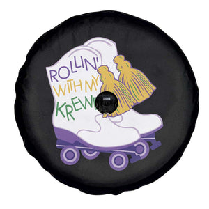 Funny Mardi Gras Spare Tire Cover Rollin' With My Krewe Marching Boots Carnival Party TS11 Print Your Wear
