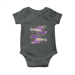 Funny Cajun Crawfish Boil Mardi Gras Baby Onesie What's Crackin TS11 Dark Heather Print Your Wear