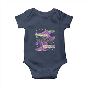 Funny Cajun Crawfish Boil Mardi Gras Baby Onesie What's Crackin TS11 Navy Print Your Wear