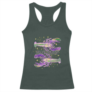 Funny Cajun Crawfish Boil Mardi Gras Racerback Tank Top What's Crackin TS11 Dark Forest Green Print Your Wear