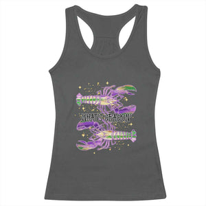 Funny Cajun Crawfish Boil Mardi Gras Racerback Tank Top What's Crackin TS11 Dark Heather Print Your Wear