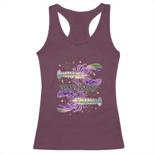 Funny Cajun Crawfish Boil Mardi Gras Racerback Tank Top What's Crackin TS11 Maroon Print Your Wear