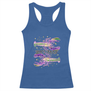 Funny Cajun Crawfish Boil Mardi Gras Racerback Tank Top What's Crackin TS11 Royal Blue Print Your Wear
