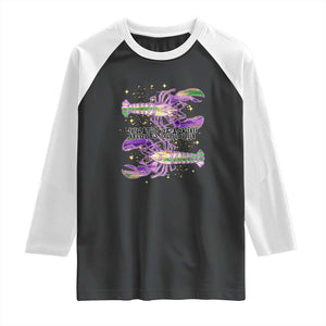 Funny Cajun Crawfish Boil Mardi Gras Raglan Shirt What's Crackin TS11 Black White Print Your Wear