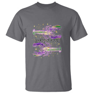 Funny Cajun Crawfish Boil Mardi Gras T Shirt What's Crackin TS11 Charcoal Print Your Wear