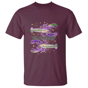 Funny Cajun Crawfish Boil Mardi Gras T Shirt What's Crackin TS11 Maroon Print Your Wear