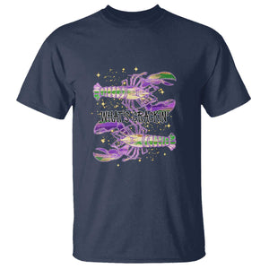 Funny Cajun Crawfish Boil Mardi Gras T Shirt What's Crackin TS11 Navy Print Your Wear