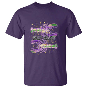 Funny Cajun Crawfish Boil Mardi Gras T Shirt What's Crackin TS11 Purple Print Your Wear