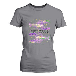 Funny Cajun Crawfish Boil Mardi Gras T Shirt For Women What's Crackin TS11 Charcoal Print Your Wear
