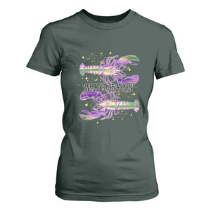Funny Cajun Crawfish Boil Mardi Gras T Shirt For Women What's Crackin TS11 Dark Forest Green Print Your Wear