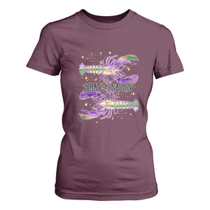 Funny Cajun Crawfish Boil Mardi Gras T Shirt For Women What's Crackin TS11 Maroon Print Your Wear