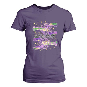 Funny Cajun Crawfish Boil Mardi Gras T Shirt For Women What's Crackin TS11 Purple Print Your Wear