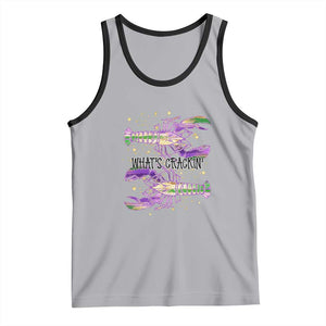 Funny Cajun Crawfish Boil Mardi Gras Tank Top What's Crackin TS11 Athletic Heather Black Print Your Wear