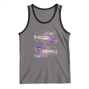 Funny Cajun Crawfish Boil Mardi Gras Tank Top What's Crackin TS11 Deep Heather Black Print Your Wear