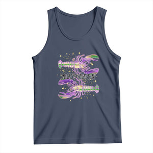 Funny Cajun Crawfish Boil Mardi Gras Tank Top What's Crackin TS11 Navy Print Your Wear