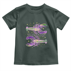 Funny Cajun Crawfish Boil Mardi Gras Toddler T Shirt What's Crackin TS11 Dark Forest Green Print Your Wear