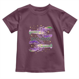 Funny Cajun Crawfish Boil Mardi Gras Toddler T Shirt What's Crackin TS11 Maroon Print Your Wear